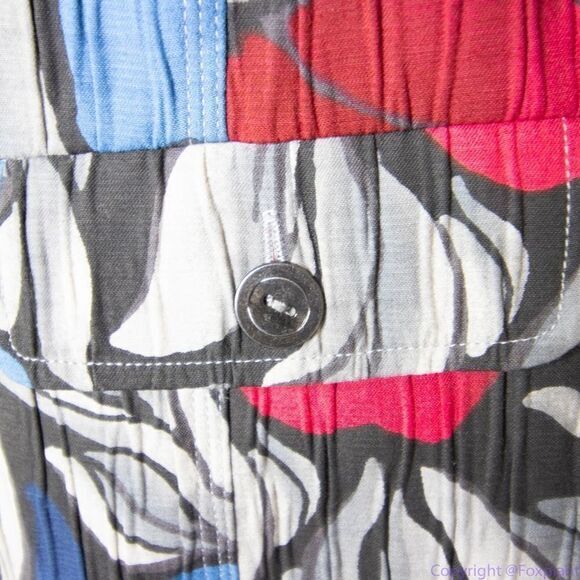 Afred Dunner women's cotton blend floral print zip up blazer jacket, size 16 - Picture 9 of 16